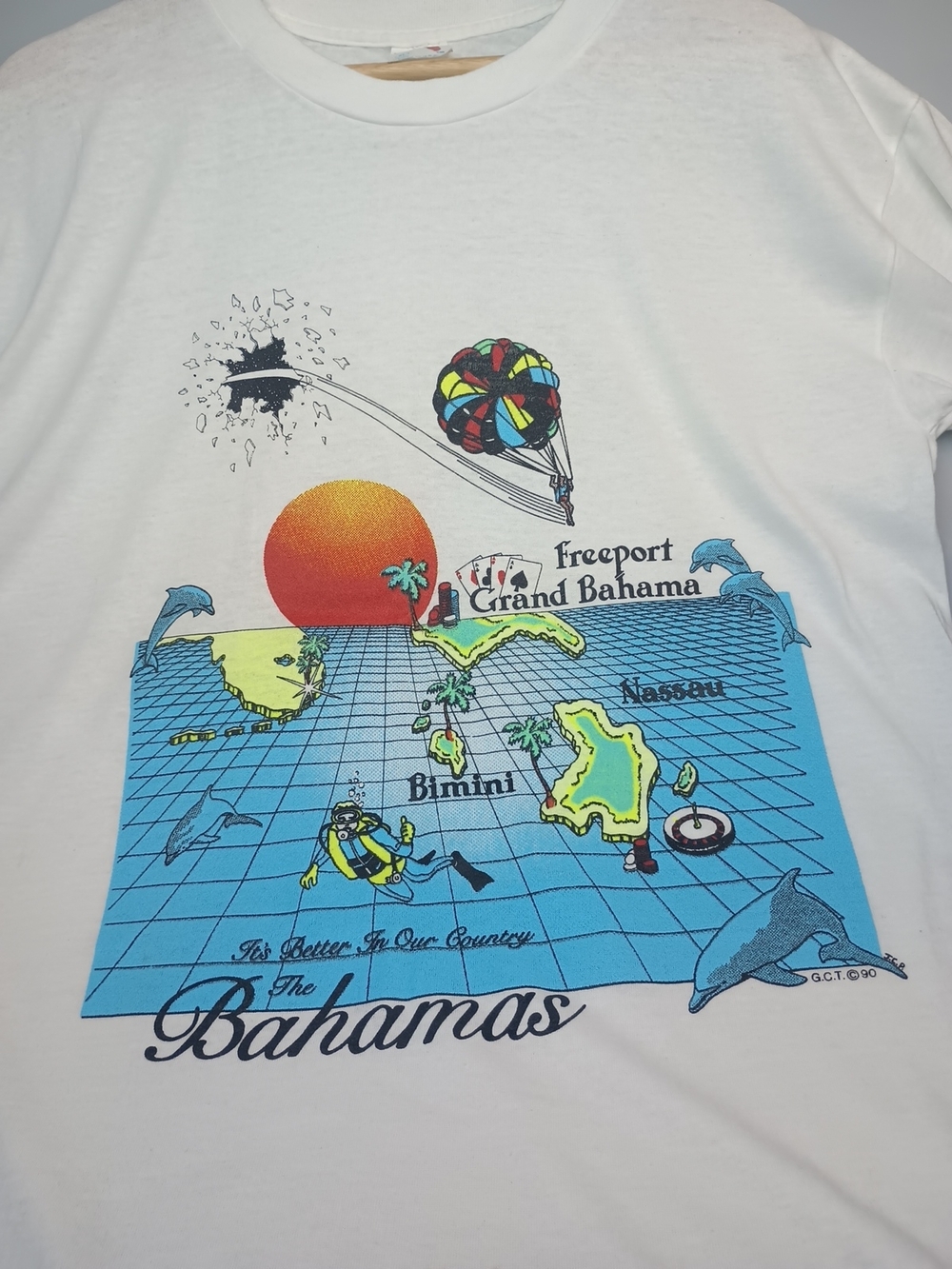 Vintage Single Stitch Bahamas T Shirt Size XL Florida Knits